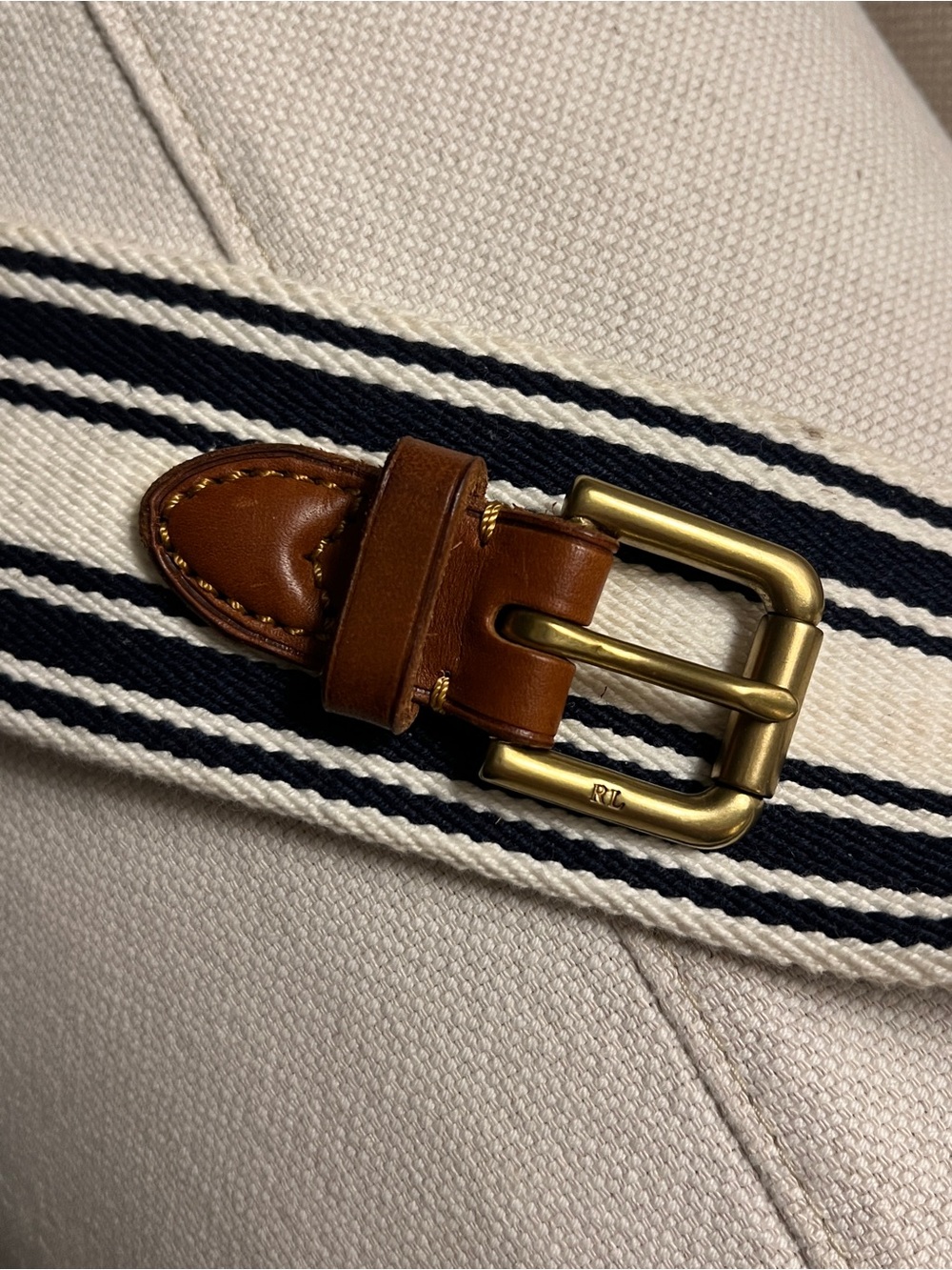 Vintage Ralph Lauren RL67 Equestrian Vachetta D-Ring Brass Buckle, Brown Leather - Picture 3 of 9
